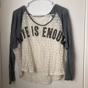 Bethany Mota "Love Is Enough" long sleeve T-shirt
